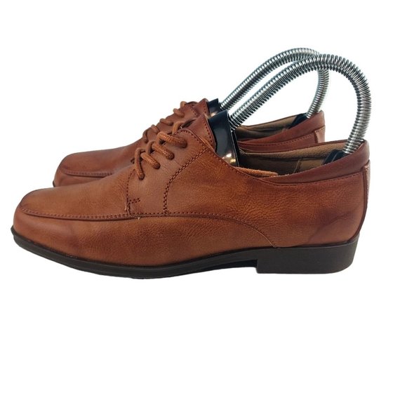 Kenneth Cole Reaction Boys 3 Brown Lace Up Round Toe Oxford Shoes - Picture 3 of 8